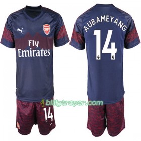 Billige Fotballdrakter Arsenal Pierre-Emerick Aubameyang 14 Barn Bortedraktsett 2018/19 Kortermet